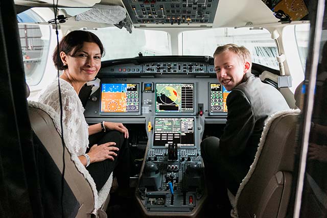 Cockpit of Dassault Falcon 7x