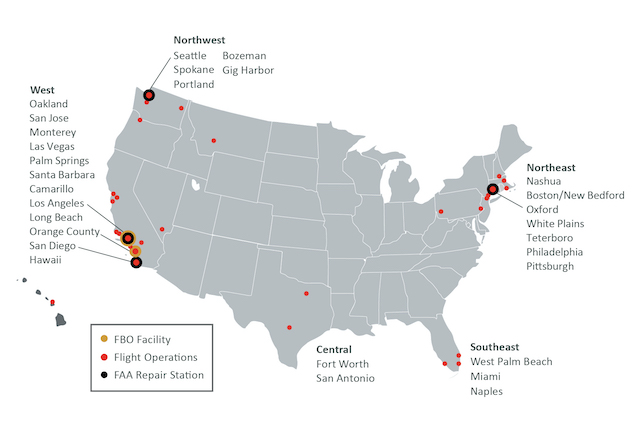 our aircraft management solutions and other services are based in Connecticut